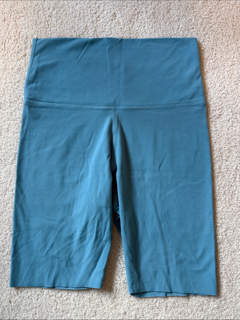 Nike Teal Blue High-Waist Bike Shorts